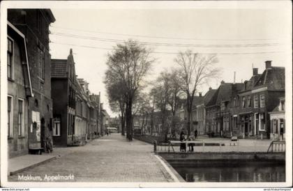 CPA Makkum Friesland Niederlande, Appelmarkt