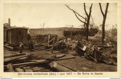 Nederland, NEEDE, Stormramp Achterhoek 1 Juni 1927 Ansichtkaart (4)