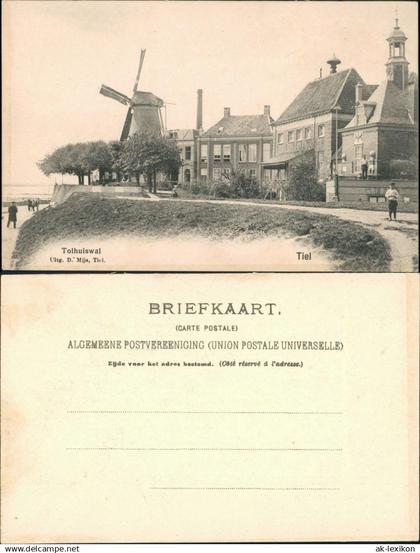 Postkaart Tiel Sttraße und Windmühle 1907