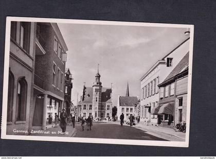 Pays Bas - Gennep - Zandstraat en Markt (animée taxée )