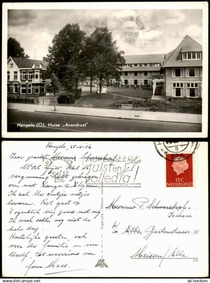 Postkaart Hengelo Huize Avondrust 1956