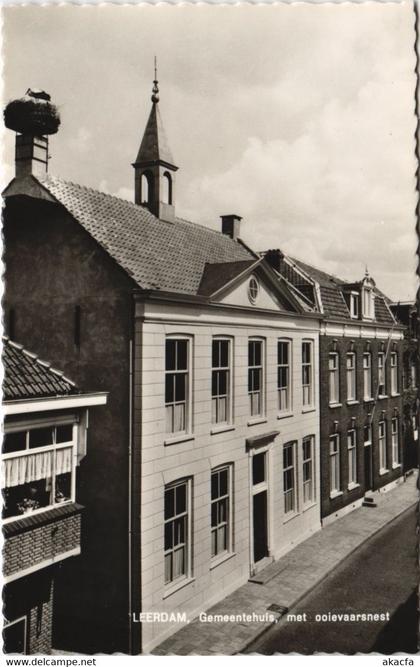 CPA AK Leerdam Gemeentehuis met Ooievaarsnest NETHERLANDS (714001)