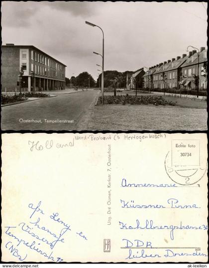 Postkaart Oosterhout Oosterhout, Tempelierstraat 1960