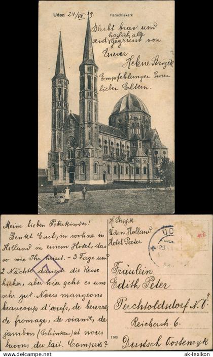 Postkaart Uden Niederlande Parochiekerk 1914