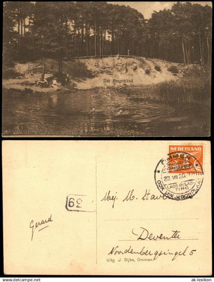 Postkaart Ommen Het Morgenbad 1920