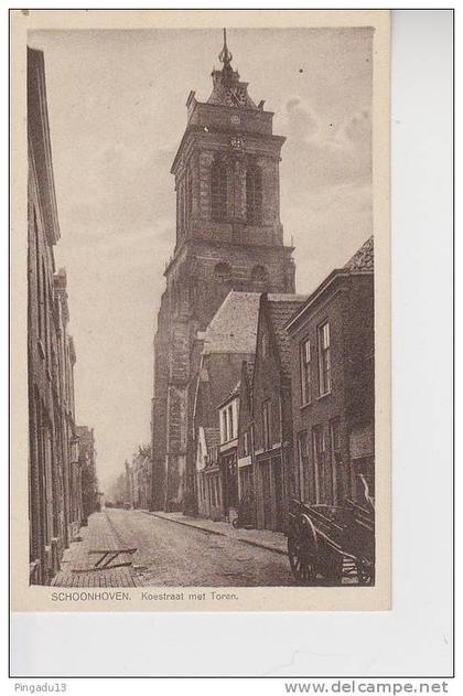 Schoonhoven Koestraat met Toren