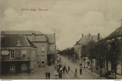 Waalwijk (N-Br.) Groote Straat (Veel Volk) 1910