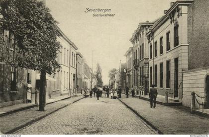 Nederland, ZEVENBERGEN, Stationstraat (1916) Ansichtkaart