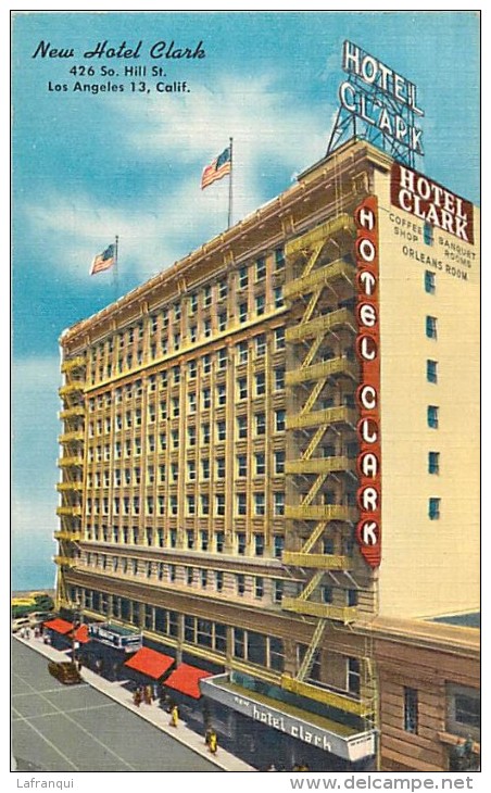 pays divers -etats unis- usa -ref C332- new hotel clarck - los angeles  - postcard in good condition  -