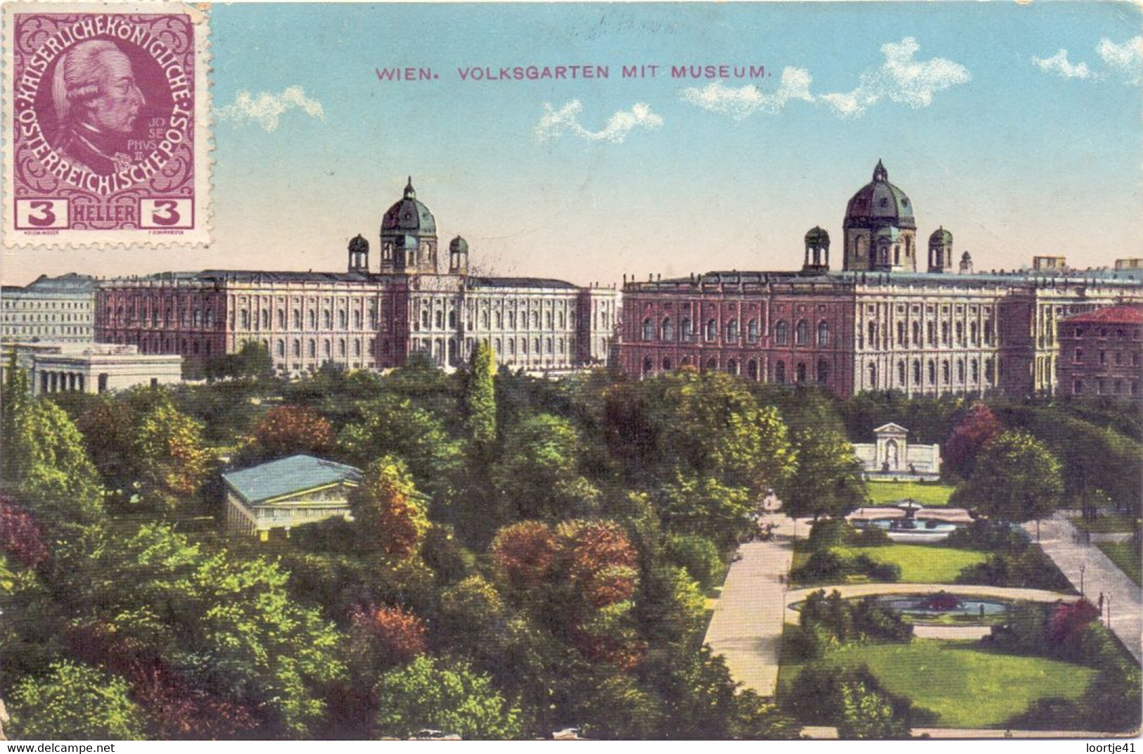 PC - AK - Wien Wenen Vienna - Volksgarten mit Museum - 1913