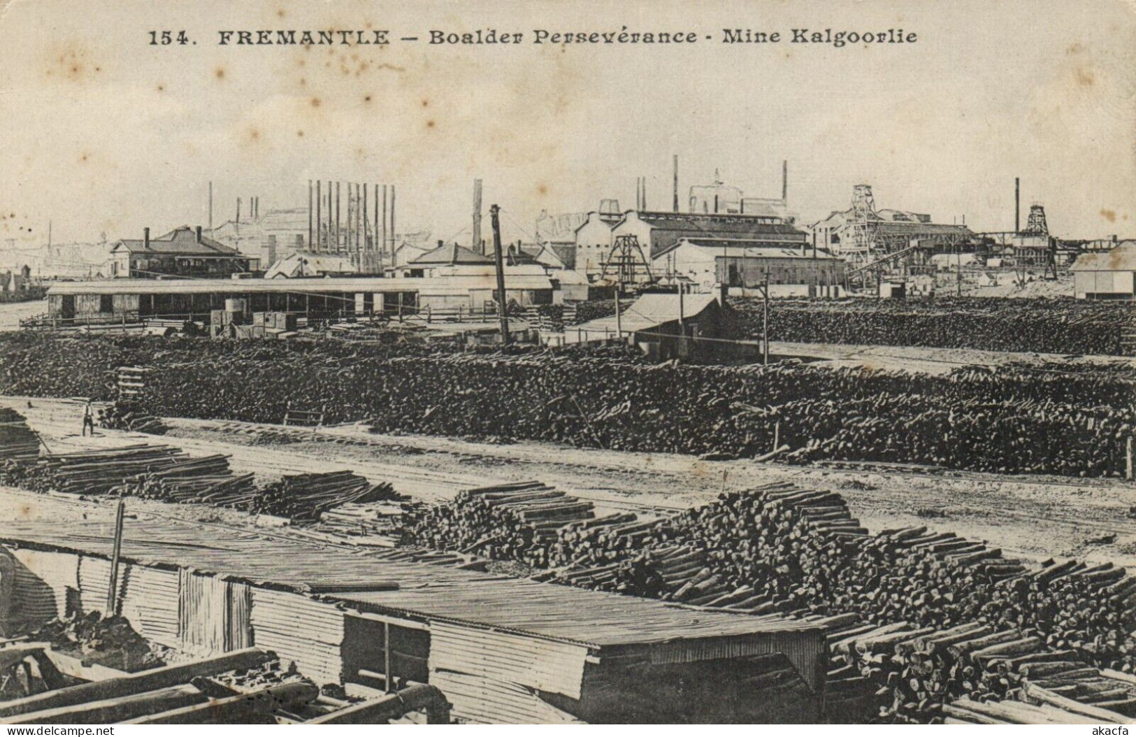 PC AUSTRALIA FREMANTLE BOALDER PERSEVERANCE MINE KALGOORLIE, Vintage Pc (b53760)