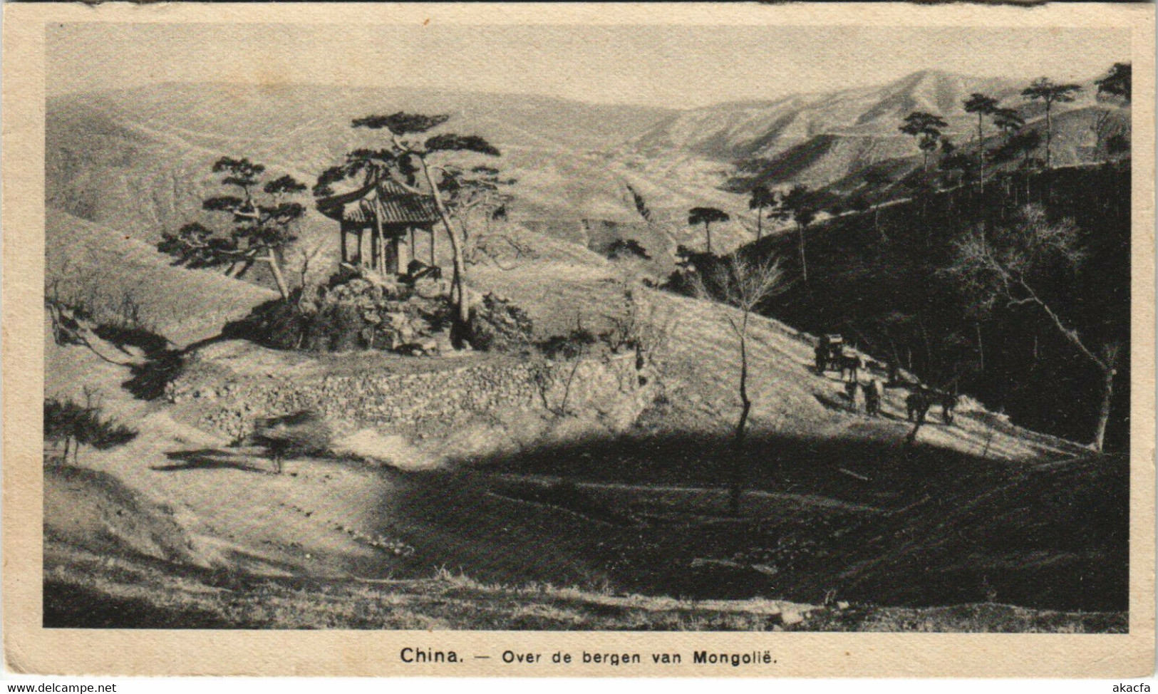 PC CHINA, OVER DE BERGEN CAN MONGOLIE, Vintage Postcard (b34123)