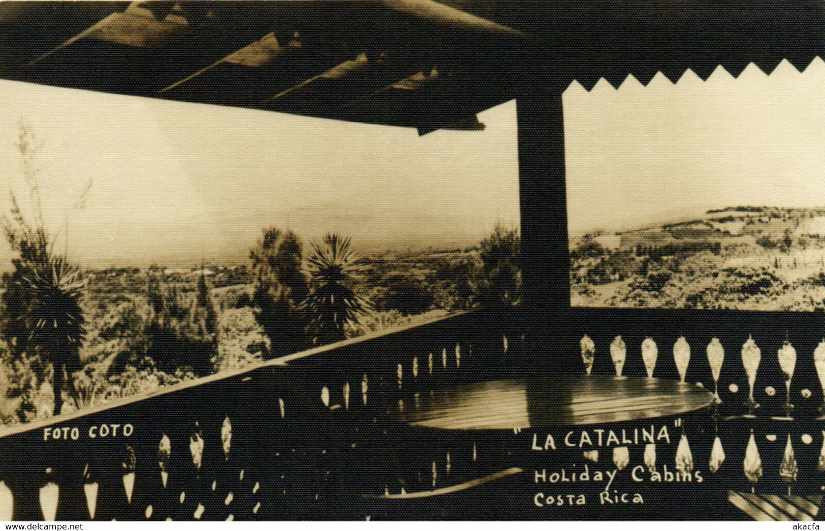 PC CPA COSTA RICA, HOLIDAY CABINS, LA CATALINA, VINTAGE POSTCARD (b8182)