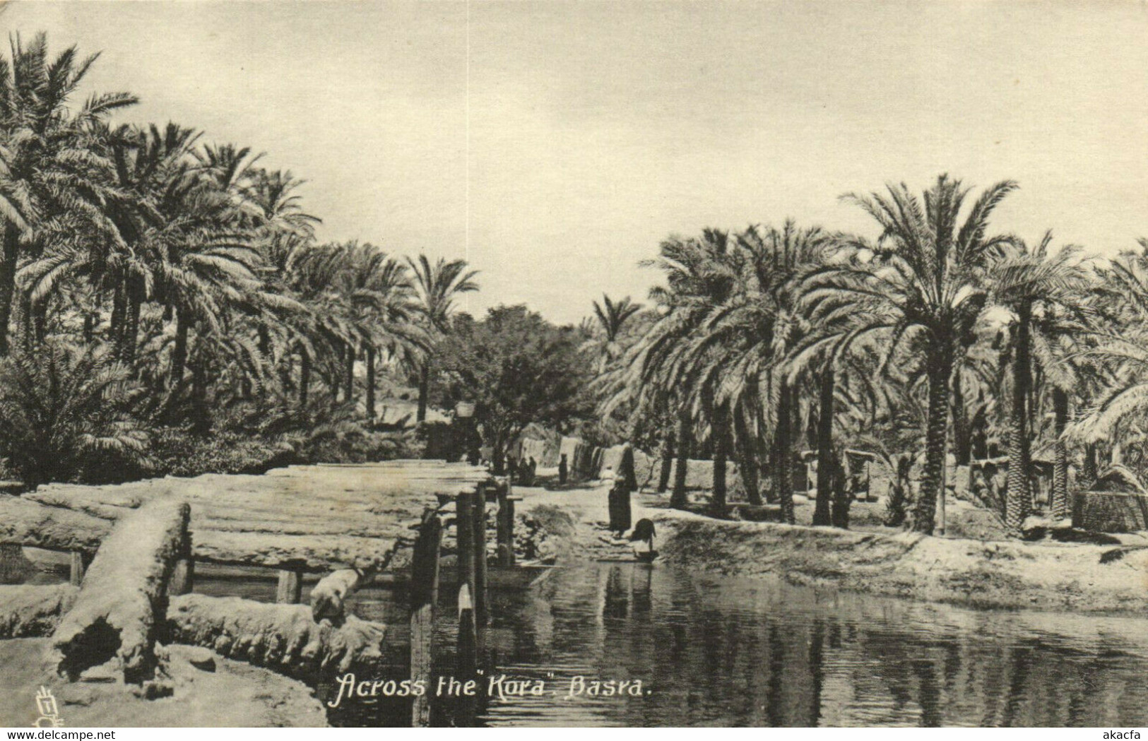 PC CPA IRAQ, BASRA, ACROSS THE KORA, VINTAGE POSTCARD (b16261)