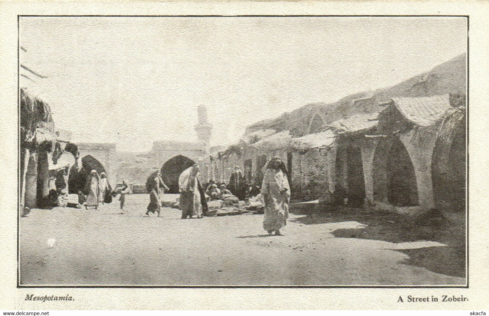 PC CPA IRAQ, MESOPOTAMIA, A STREET IN ZOBEIR, VINTAGE POSTCARD (b16205)