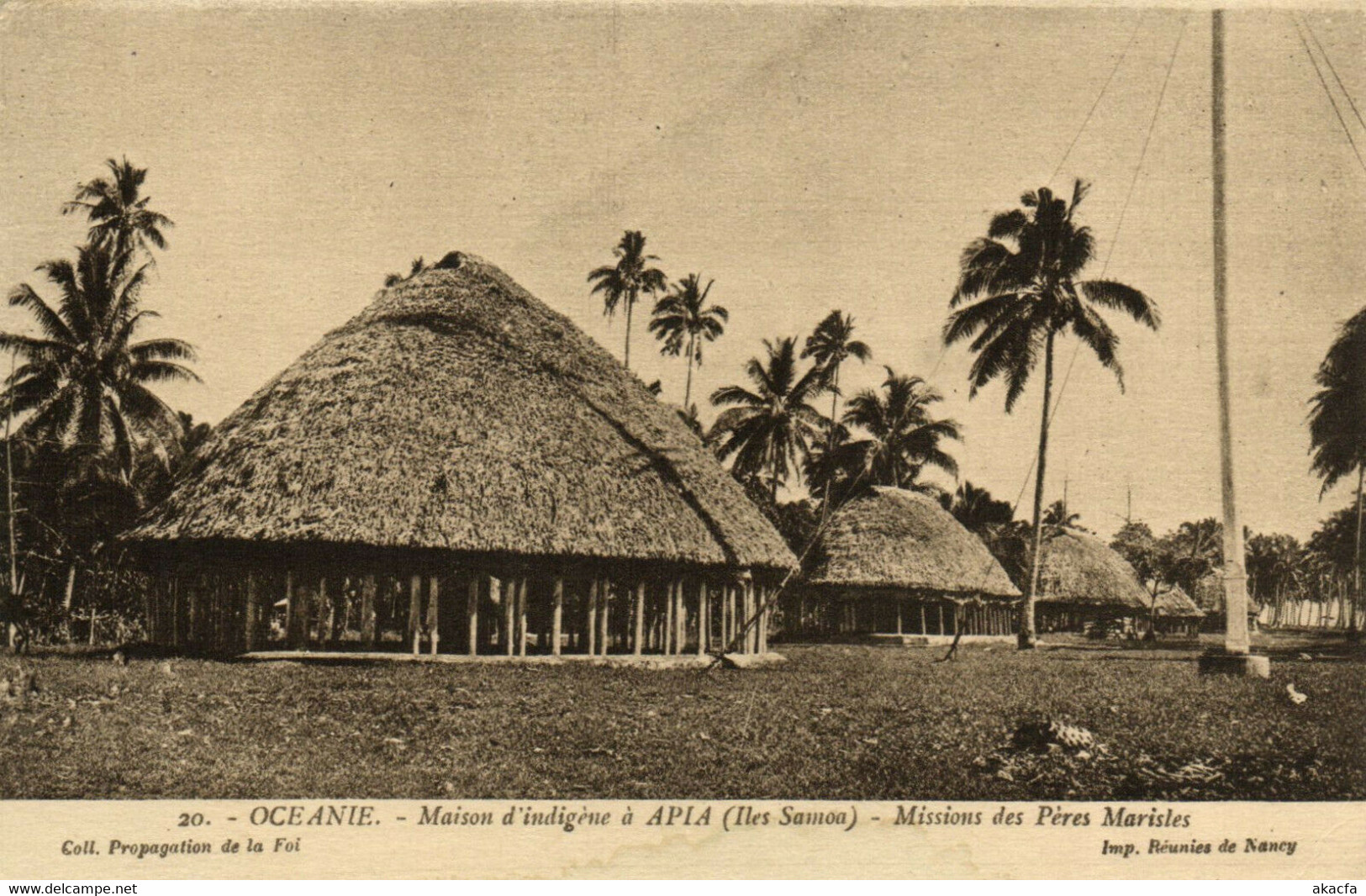 PC CPA SAMOA, PACIFIC, APIA, MIDDIONS DES PÉRES MARISLES, Postcard (b19427)