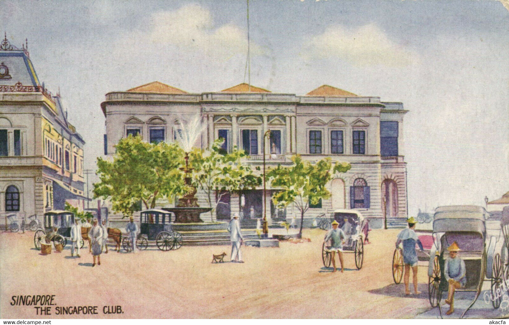 PC CPA SINGAPORE, THE SINGAPORE CLUB, Vintage Postcard (b18706)