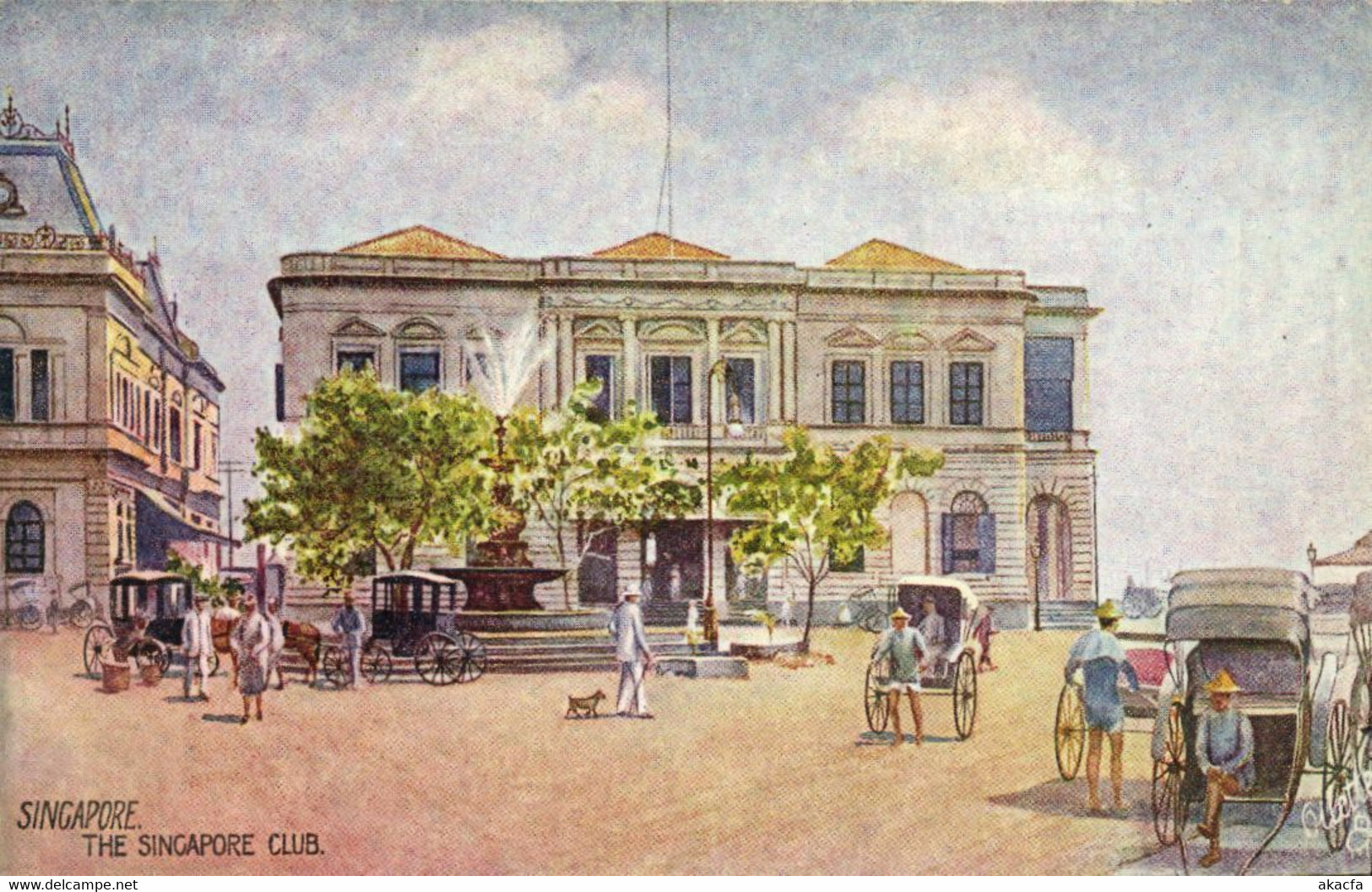 PC CPA SINGAPORE, THE SINGAPORE CLUB, Vintage Postcard (b18746)