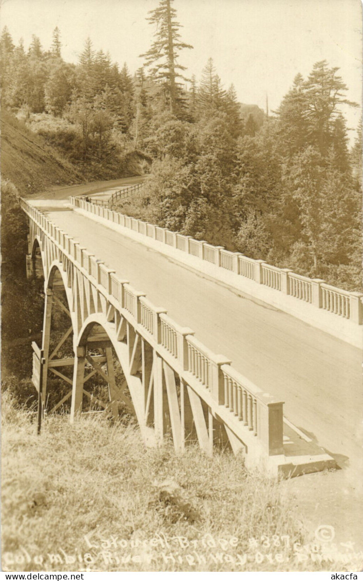 PC CPA US, OREGON, COLUMBIA RIVER HIGHWAY, VINTAGE REAL PHOTO POSTCARD (b8196)