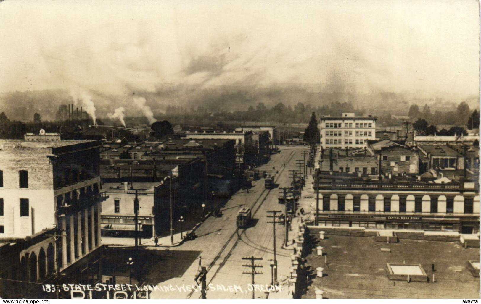 PC CPA US, OREGON, SALEM, STATE STREET 1913, REAL PHOTO POSTCARD (b5461)