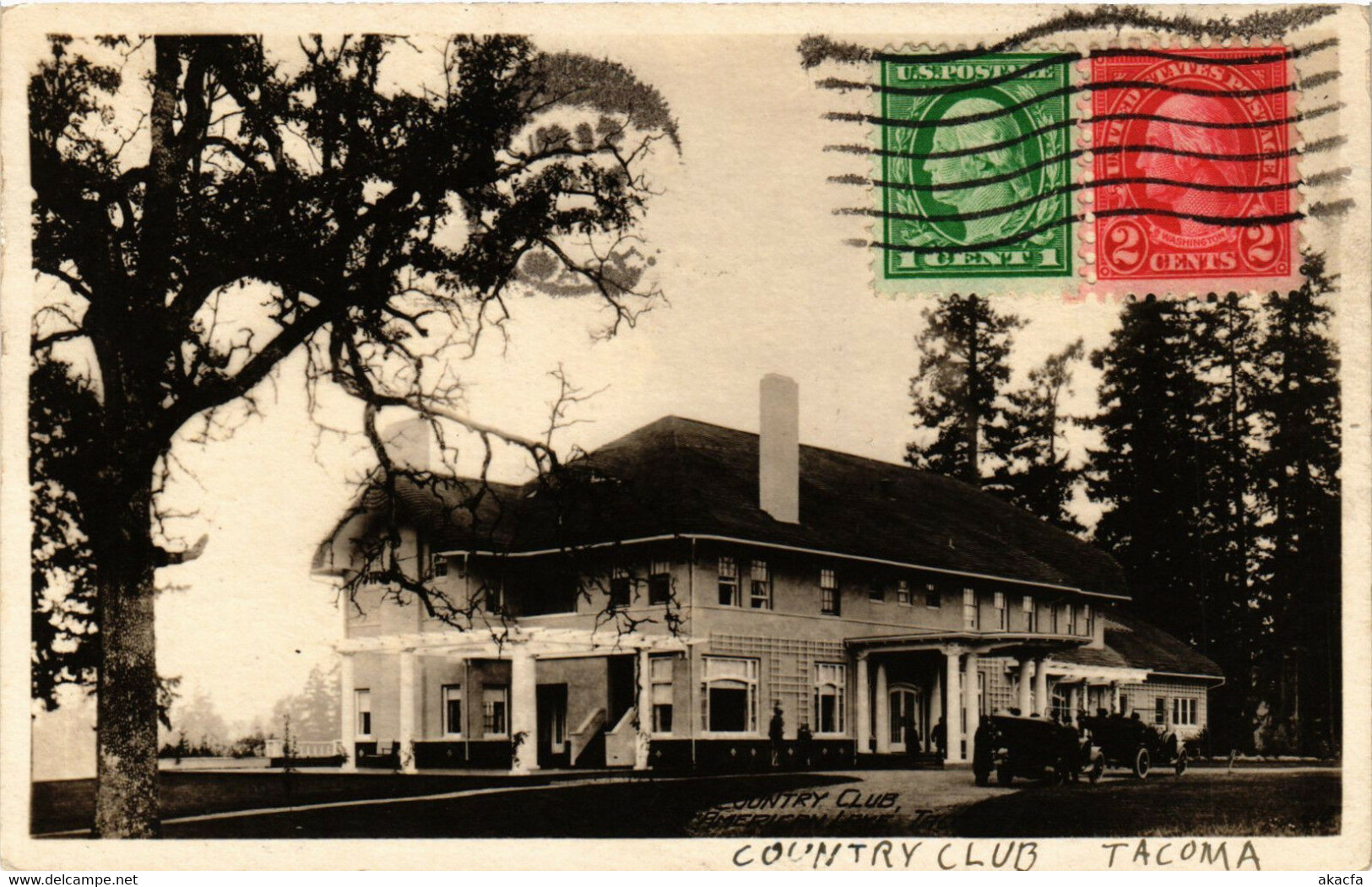 PC CPA US, WASHINGTON, TACOMA, COUNTRY CLUB, REAL PHOTO POSTCARD (b6241)