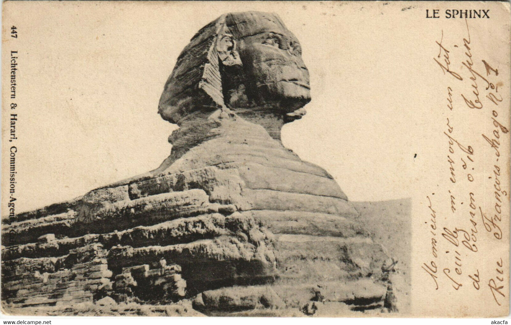 PC EGYPT, LE SPHINX, Vintage Postcard (b30951)