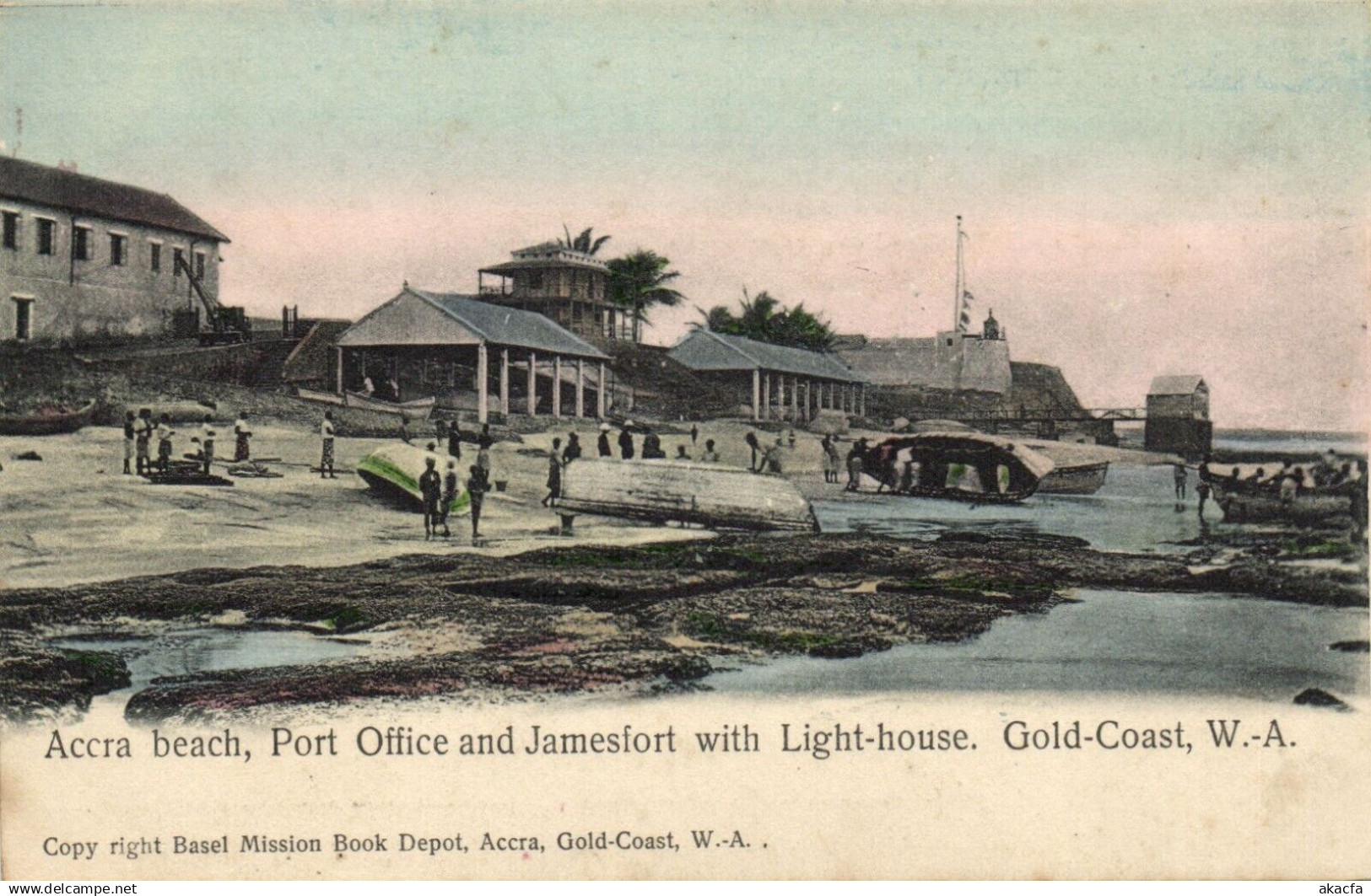 PC GOLD COAST GHANA WEST AFRICA ACCRA BEACH PORT OFFICE JAMESFORT (b58941)