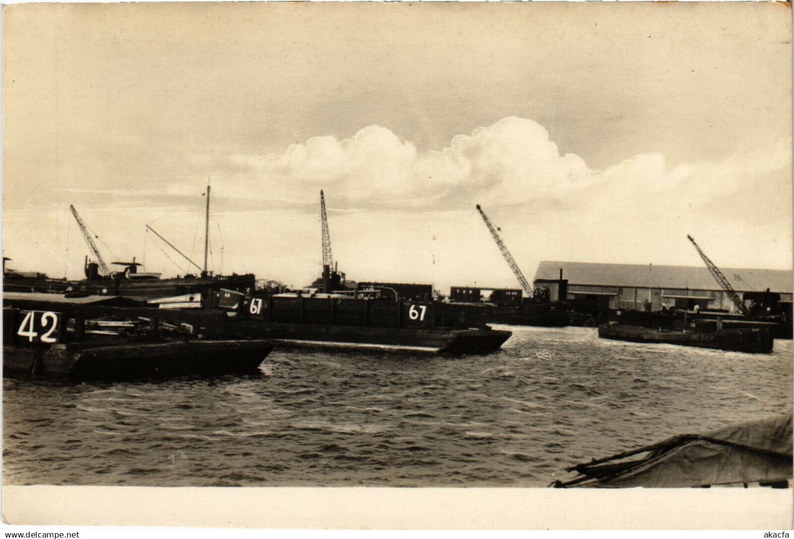 PC MOZAMBIQUE, BEIRA, RAILWAY PIER, VINTAGE POSTCARD (b20792)