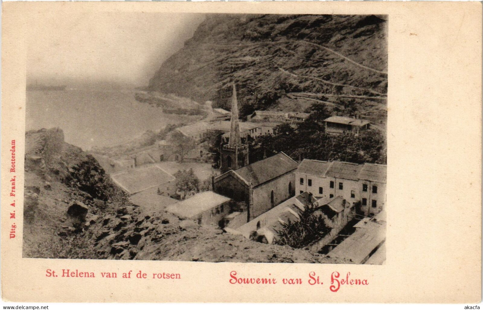 PC SAINT HELENA ISLAND ST. HELENA VAN AF DE ROTSEN (a53146)