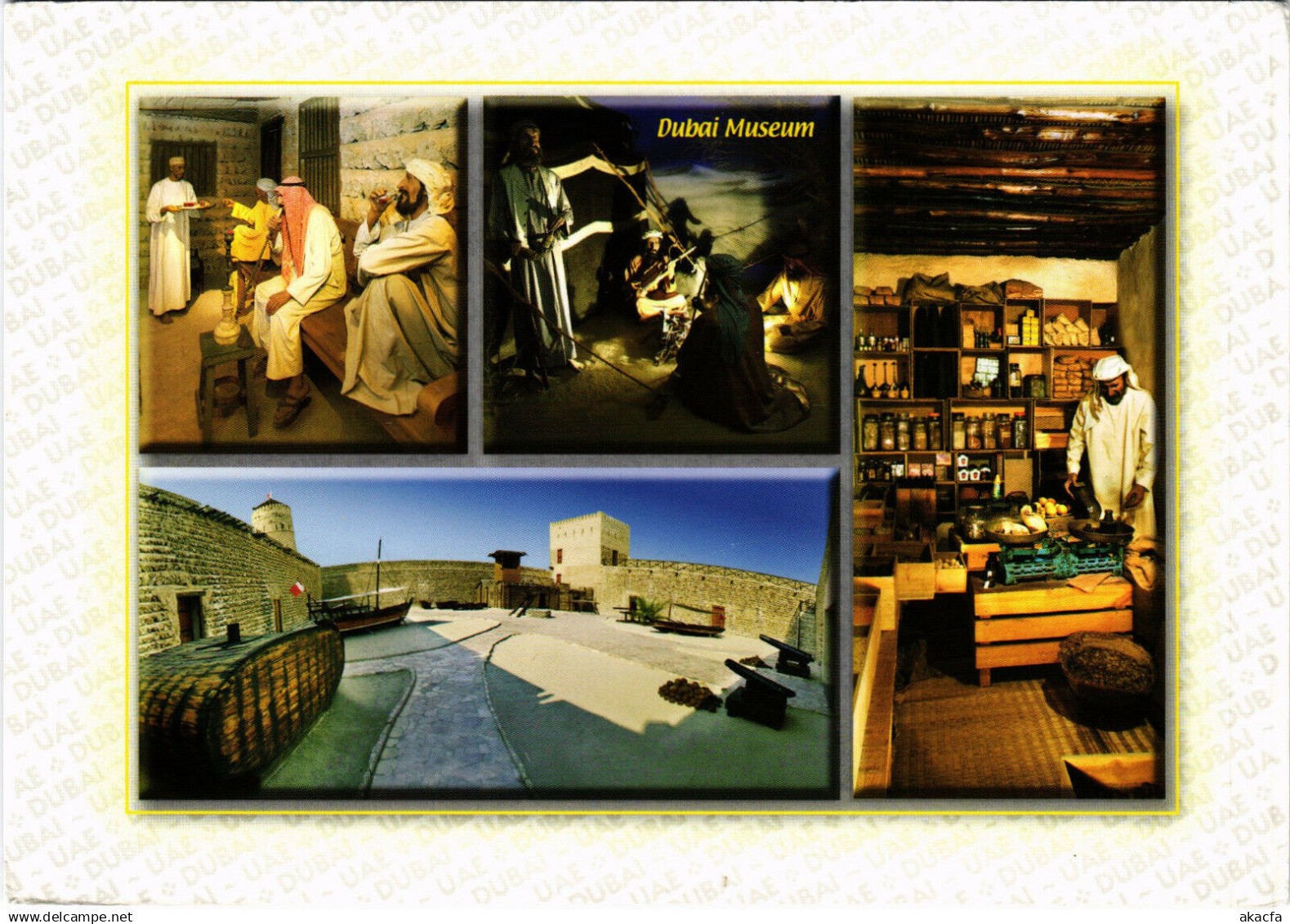 PC U.A.E. DUBAI, SCENES FROM THE DUBAI MUSEUM, REAL PHOTO POSTCARD (b16379)