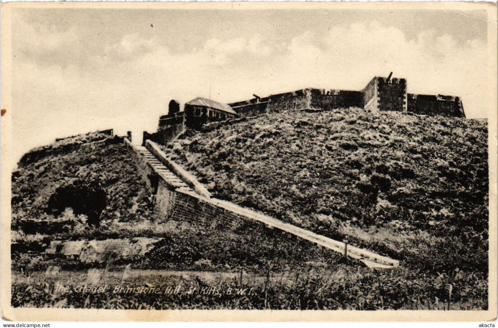 PC VIRGIN ISLANDS ST. KITTS BRIMSTONE HILL THE CITADEL Vintage Postcard (b52251)