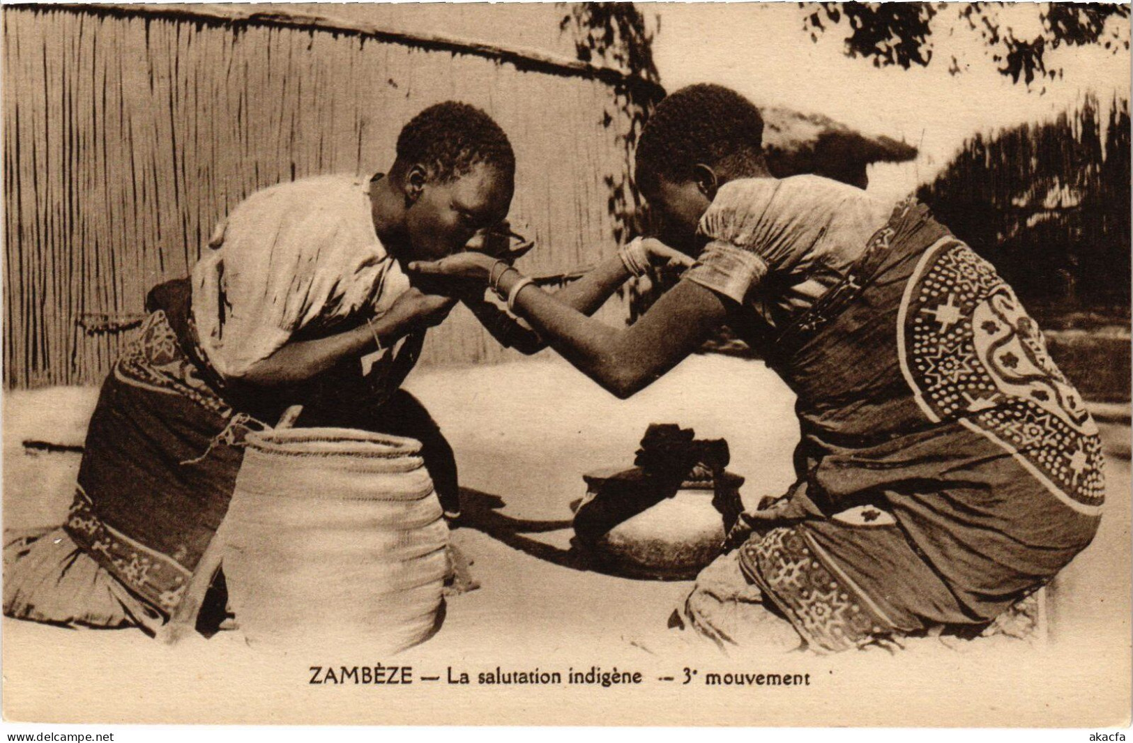 PC ZAMBIA SALUTATION INDIGENE ETHNIC TYPES (a53496)