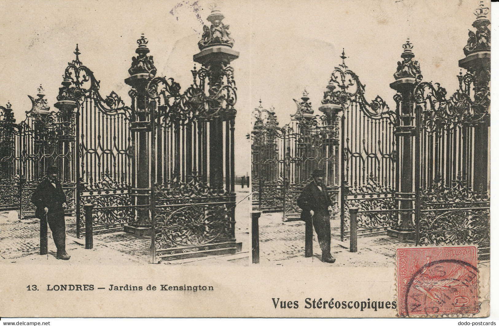 PC04177 Londres. Jardins de Kensington. Vues Stereoscopiques. 1905