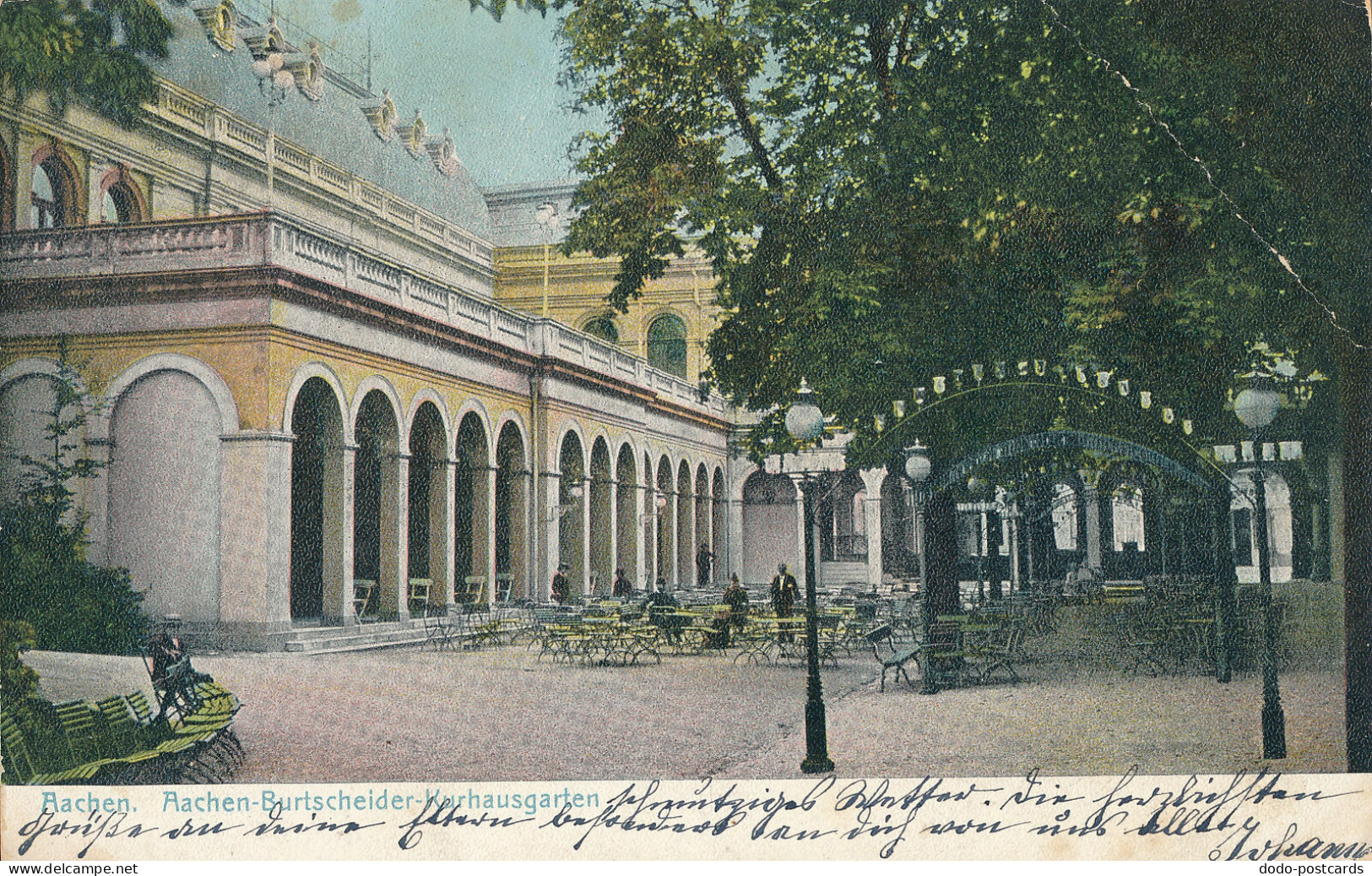 PC11931 Aachen. Aachen Burtscheider Kurhausgarten. 1906