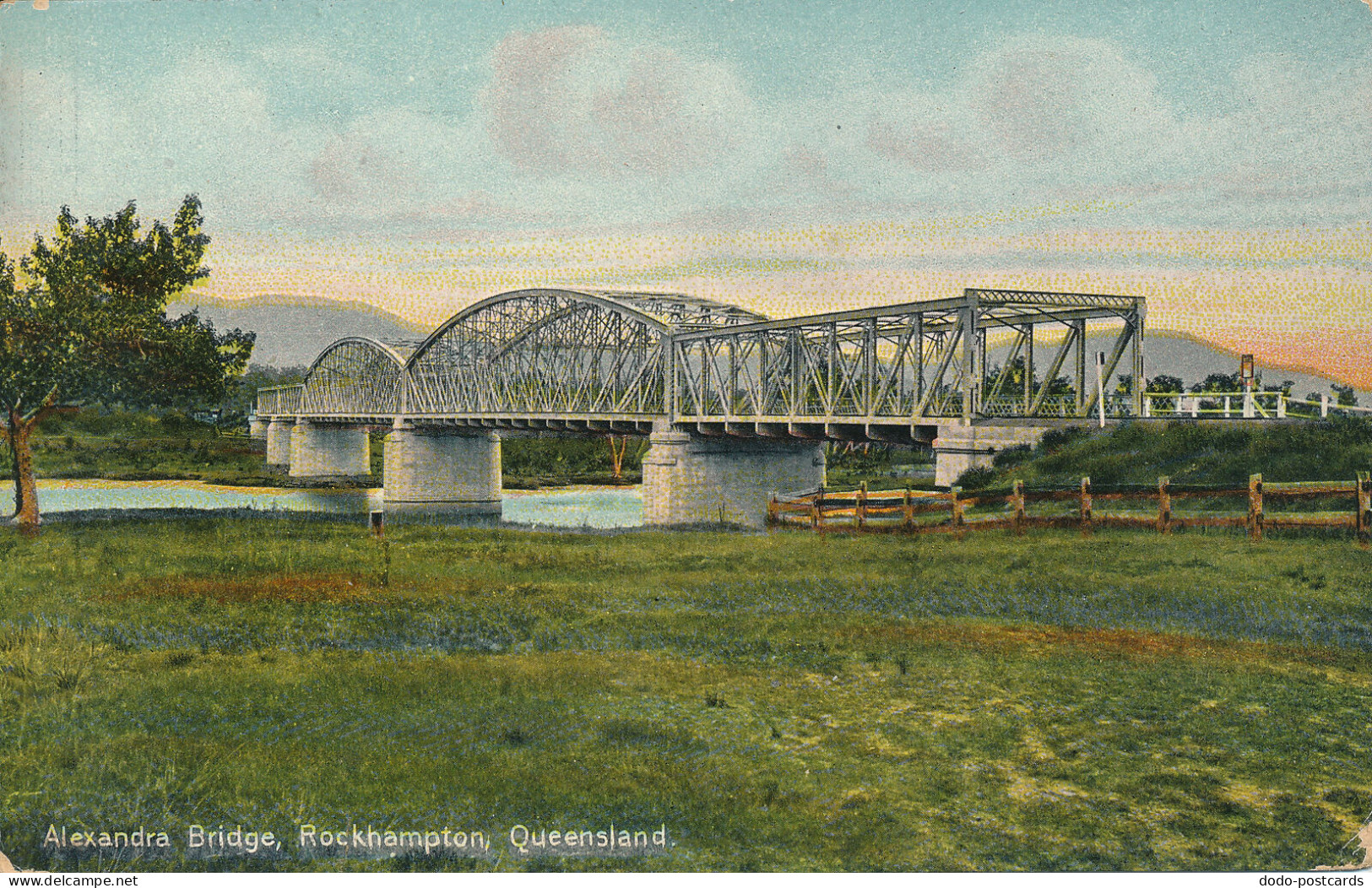 PC18637 Alexandra Bridge. Rockhampton. Queensland. Coloured Shell. B. Hopkins