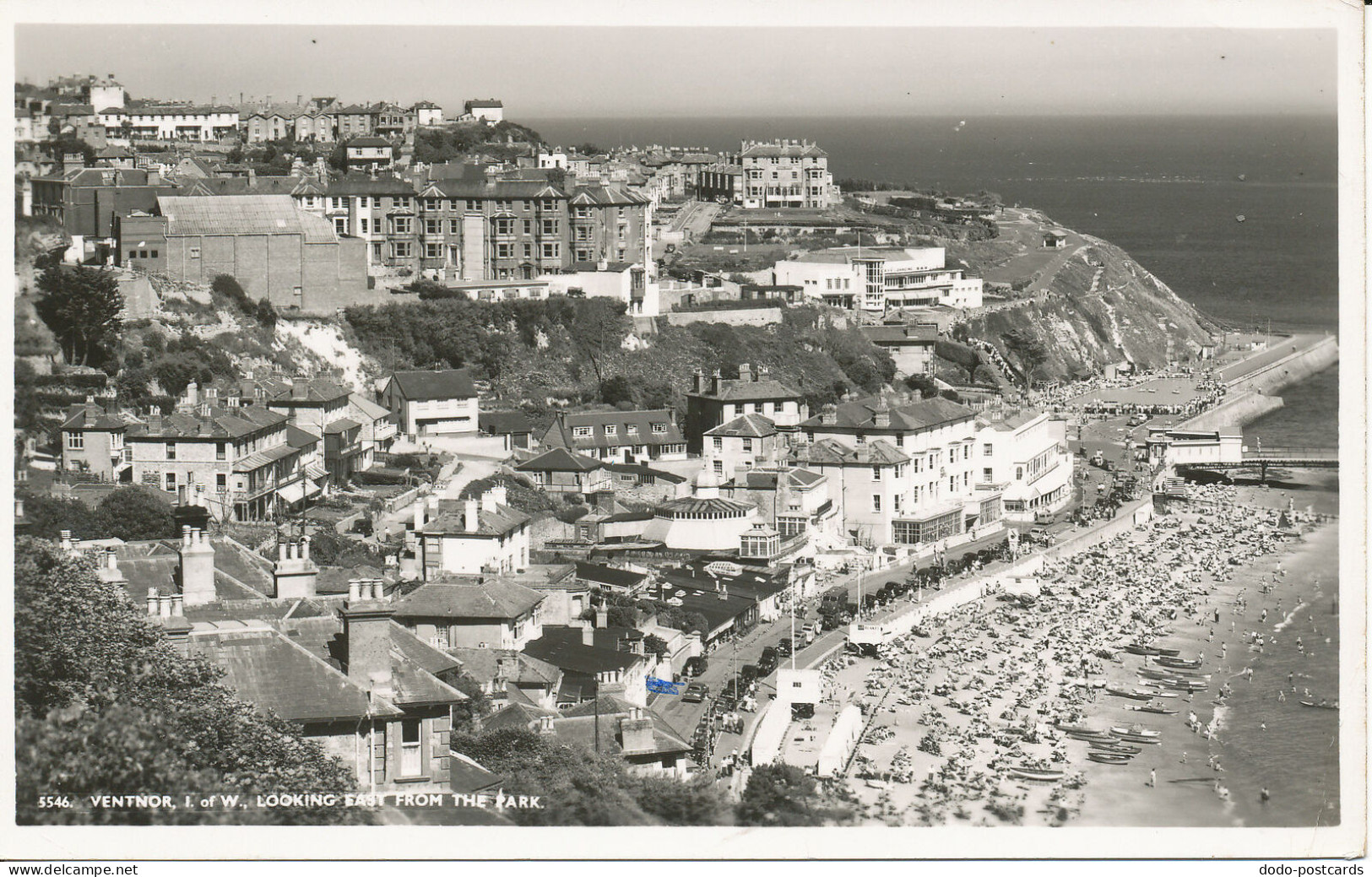 PC25417 Ventnor I. of W. Looking East from the Park. Nighs. Ventnor. No 5546. RP