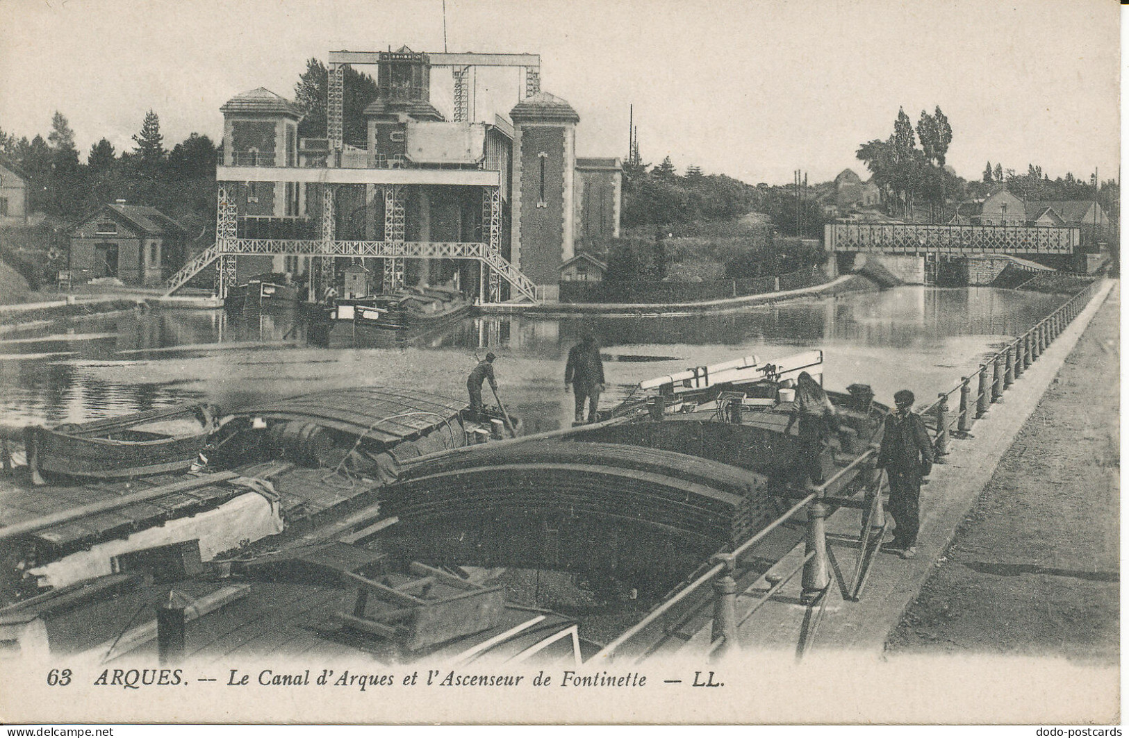 PC29496 Arques. Le Canal d Arques et l Ascenseur de Fontinette. Levy Fils. No 63