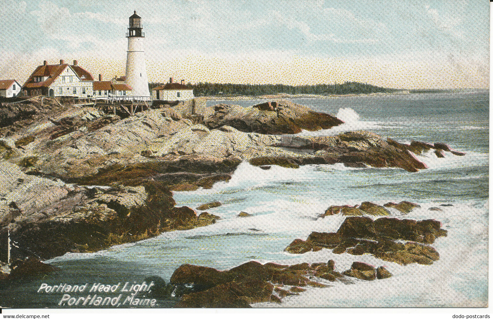 PC36029 Portland Head Light. Portland. Maine. C. Leighton. B. Hopkins