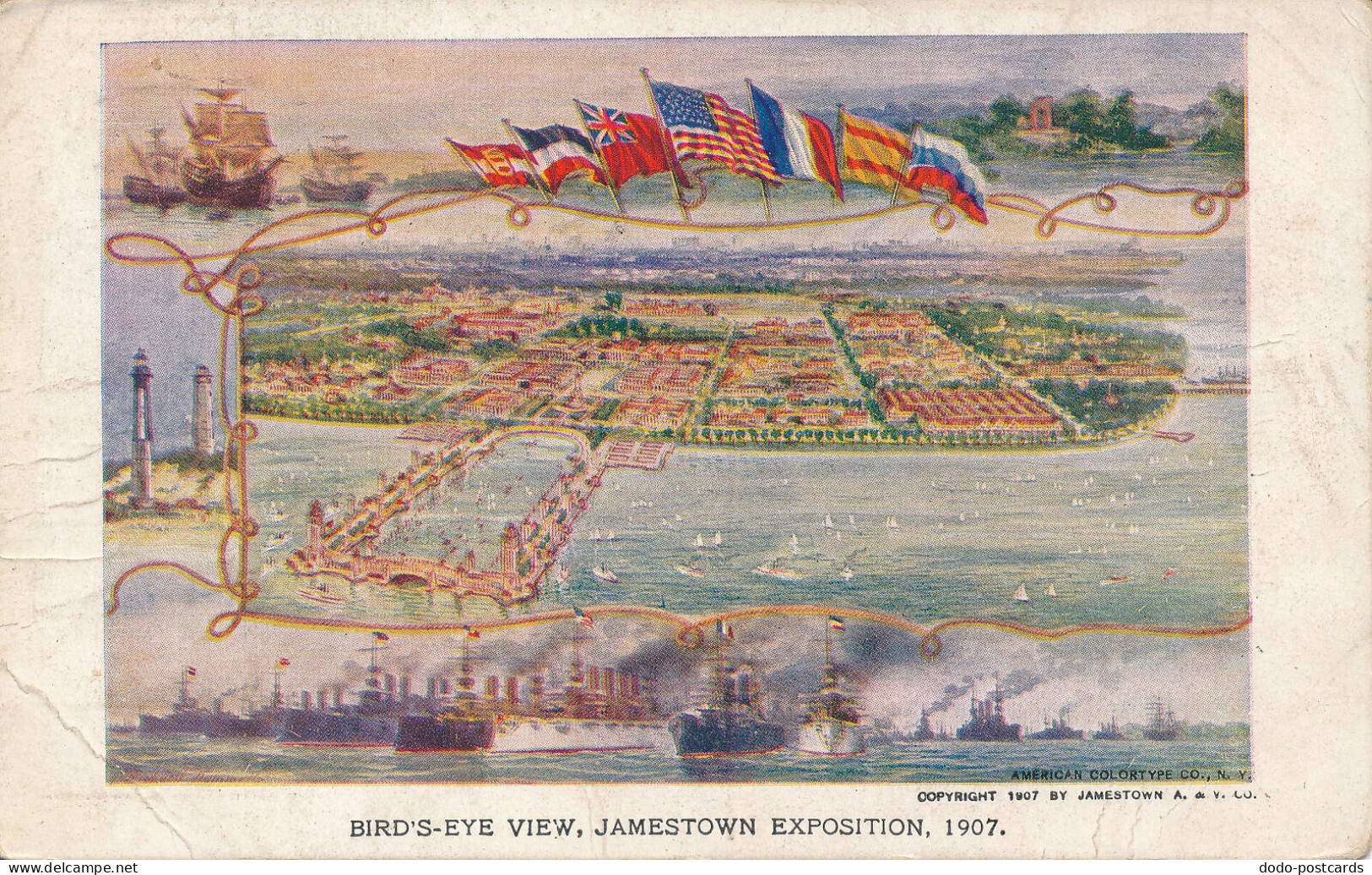 PC41373 Birds Eye View. Jamestown Exposition. Jamestown. B. Hopkins