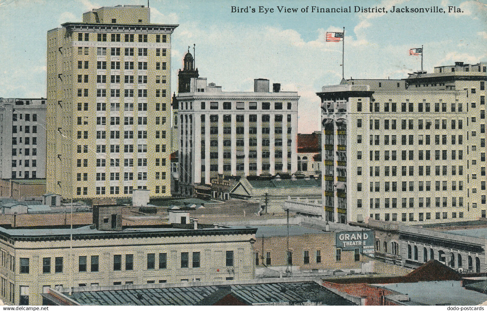 PC50940 Birds Eye View of Financial District. Jacksonville. Fla. Florida Artisti