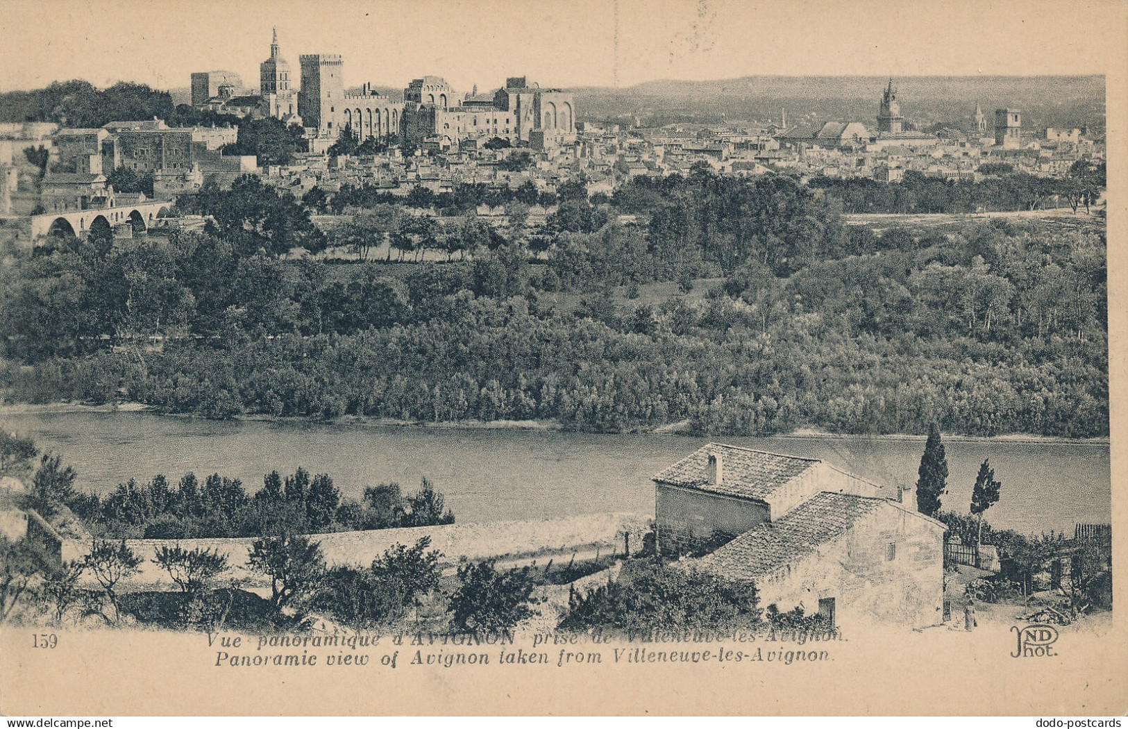 PC51035 Panoramic View of Avignon Taken from Villeneuve les Avignon. Neurdein. N