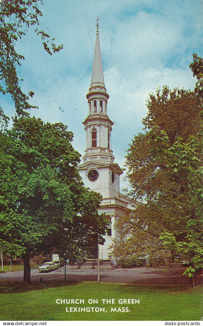 PC52162 Church on the Green Lexington. Mass. Historama. 1970