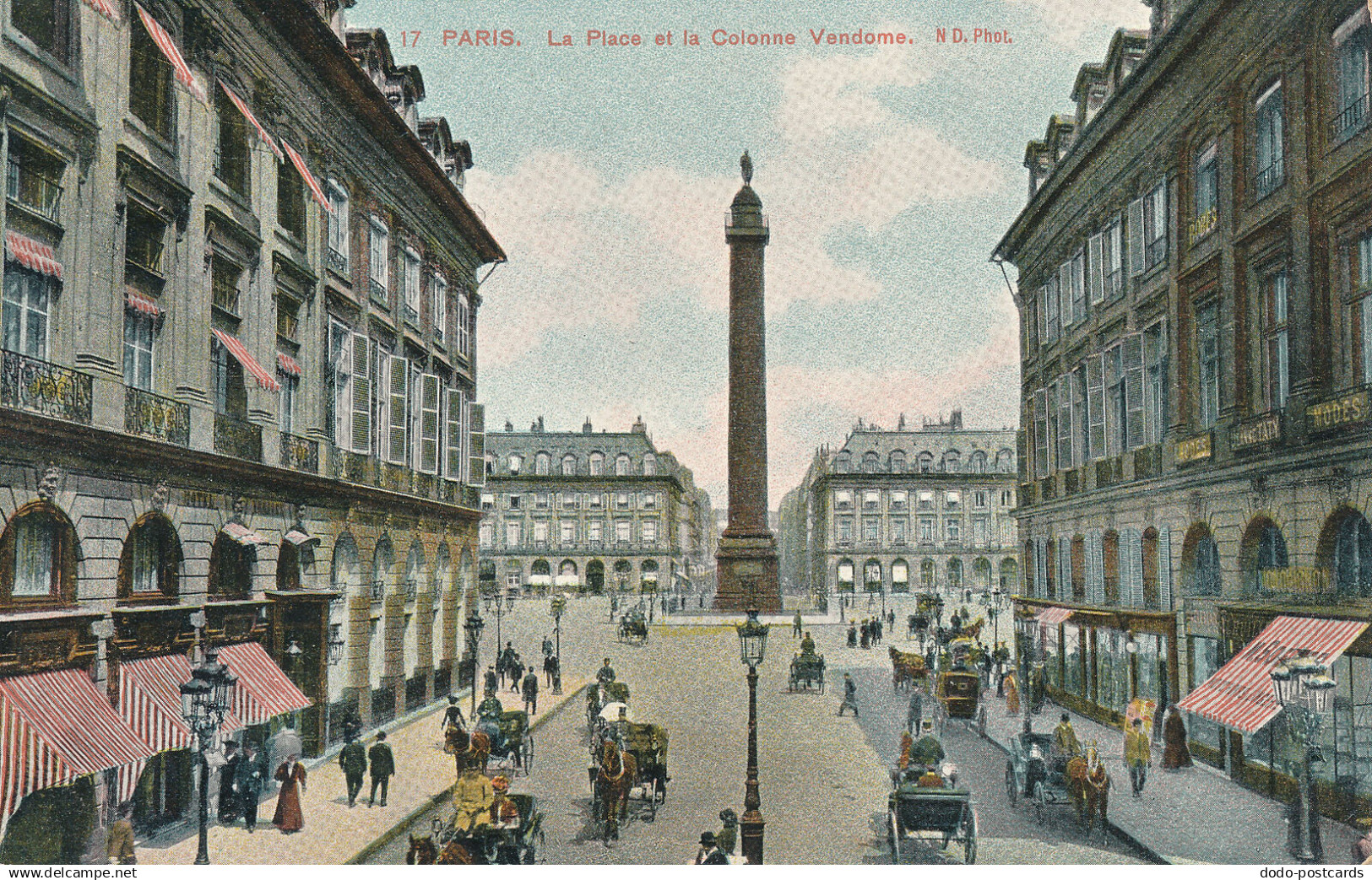 PC54034 Paris. La Place et la Colonne Vendome. N. D. No 17