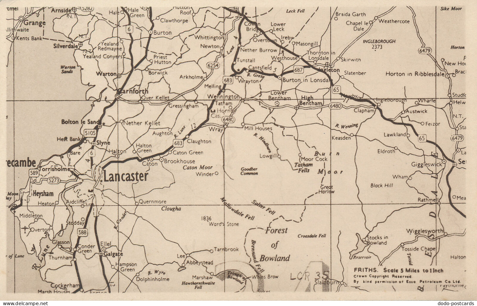 PC65700 A Map. Lancaster. Frith