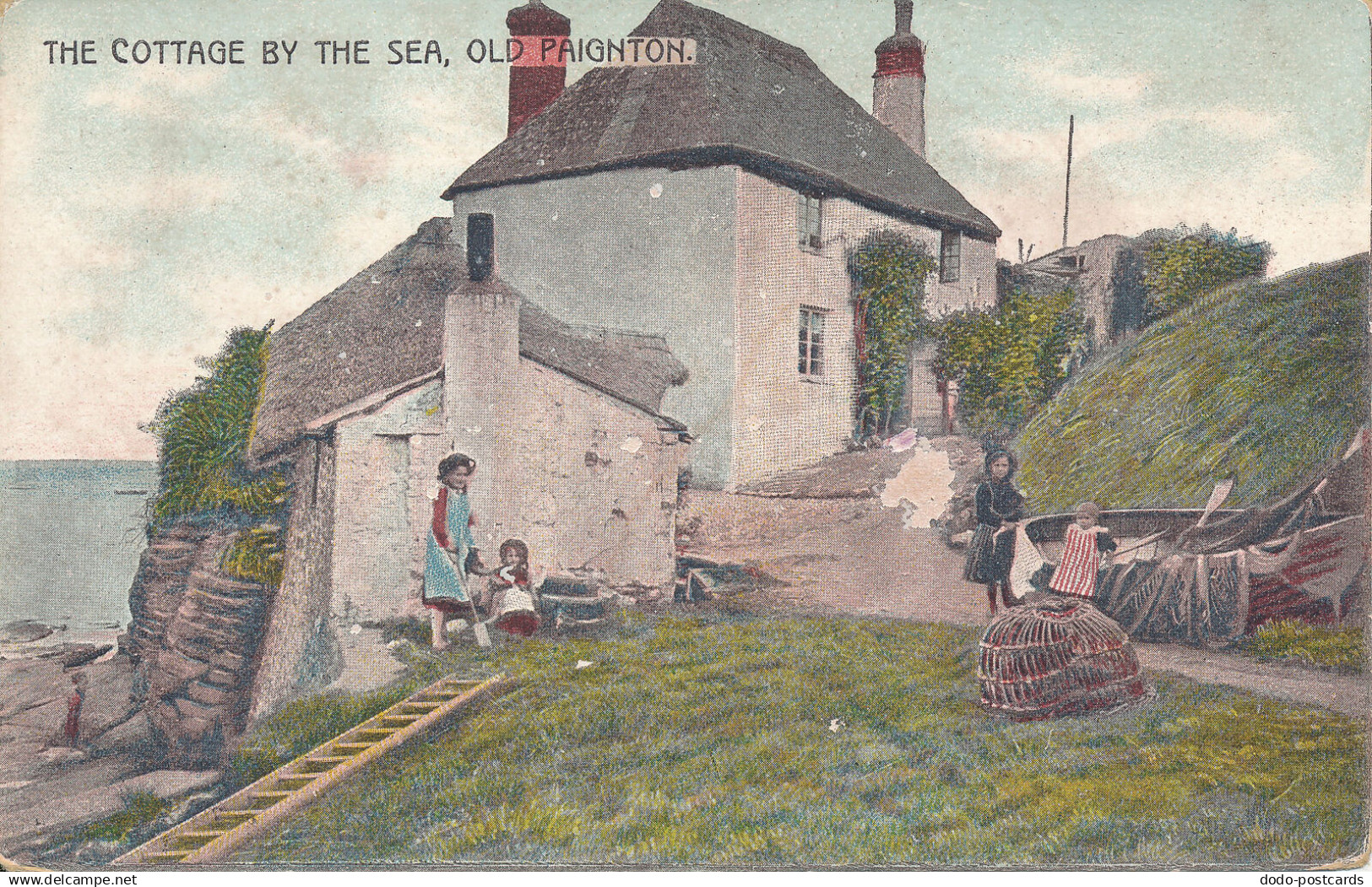 PC74858 The Cottage by the Sea. Old Paignton. H. M. Paignton