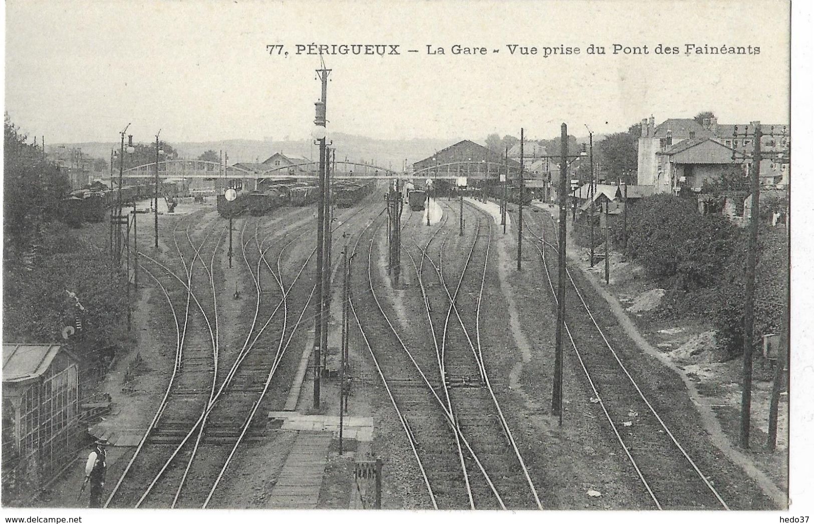 Périgueux - La Gare - Vue prise du Pont des Fainéants