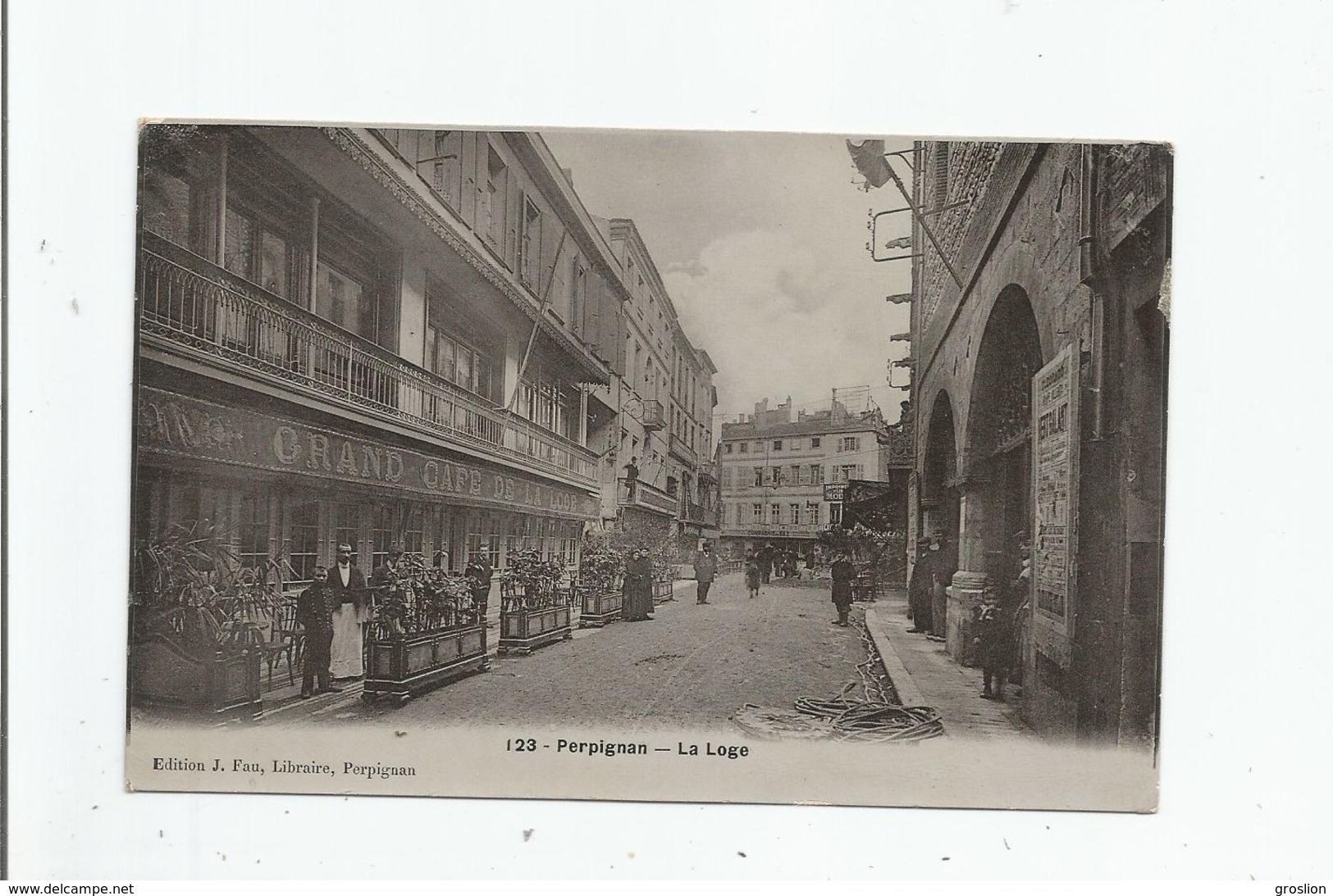 PERPIGNAN 123 LA LOGE (CARTE FAU EMAIL)1906