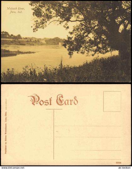 Postcard PERU Landschaften Wabash River 1914