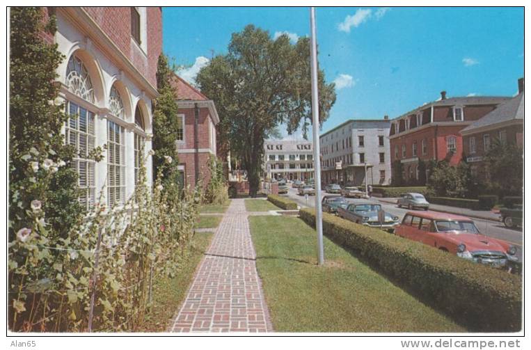 Peterborough NH New Hampshire, Street Scene Autos, on c1950s Vintage Postcard