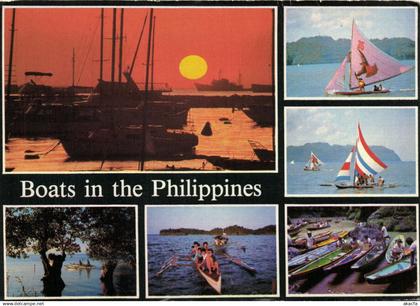 PC PHILIPPINES, BOATS IN THE PHILIPPINES, Modern Postcard (b43170)